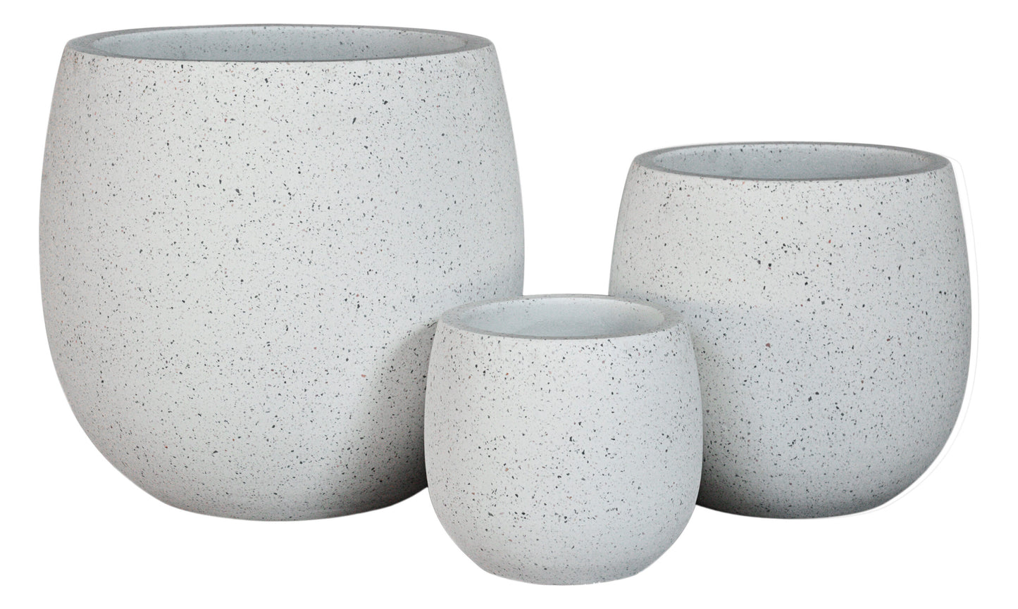 Round terrazzo pot