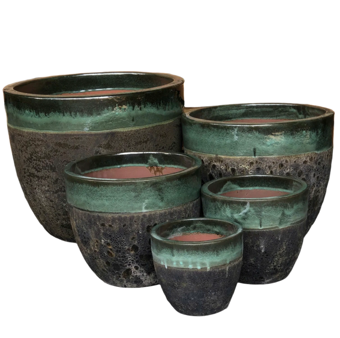 Ceramic green/brown pot