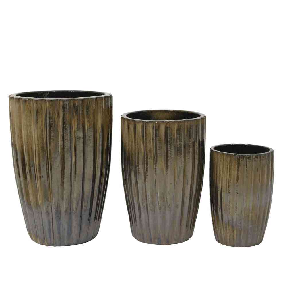 Audrey planter terracotta clay glazed