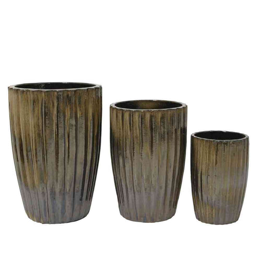 Audrey planter terracotta clay glazed