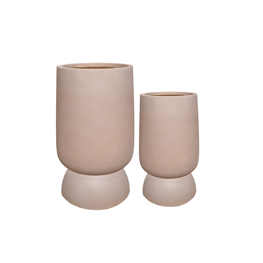Elegant Fiberglass pot in light pink color